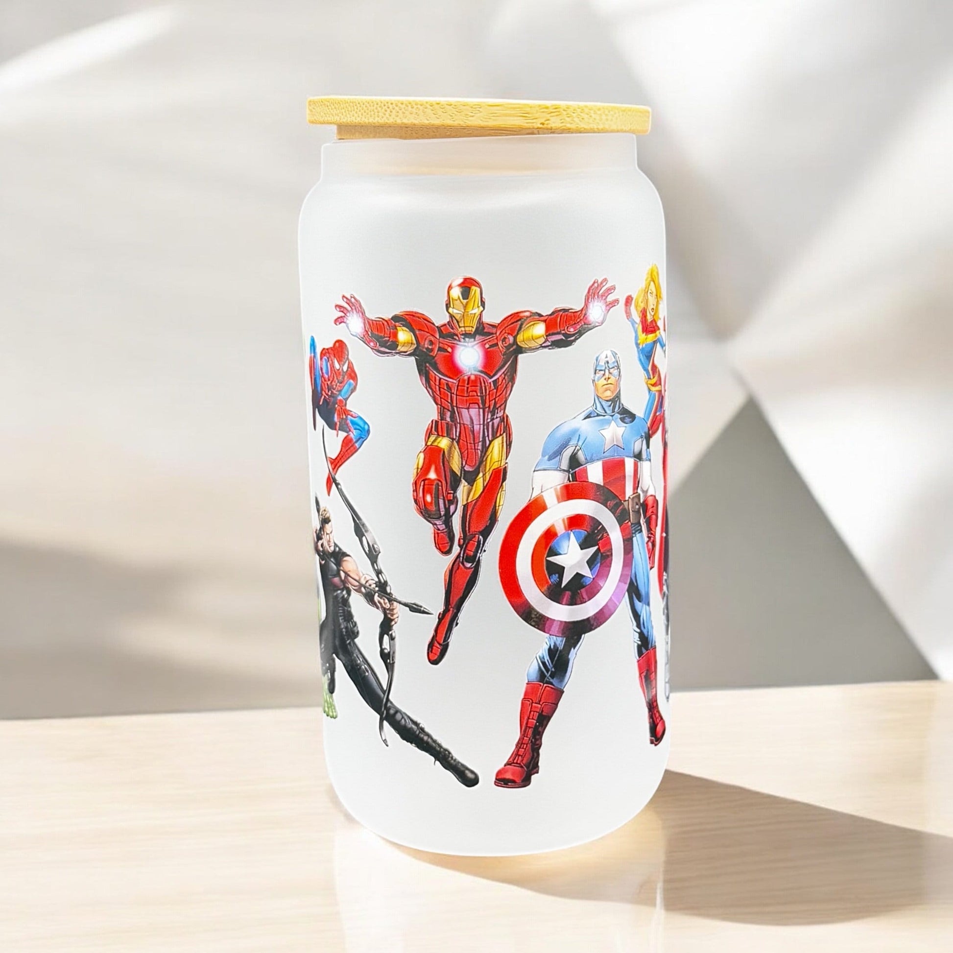 marvel superhero frosted 16oz tumbler